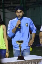 Ranbir Kapoor plays soccer with Armaan Jain to promote Lekar Hum Deewana Dil in Chembur, Mumbai on 17th June 2014